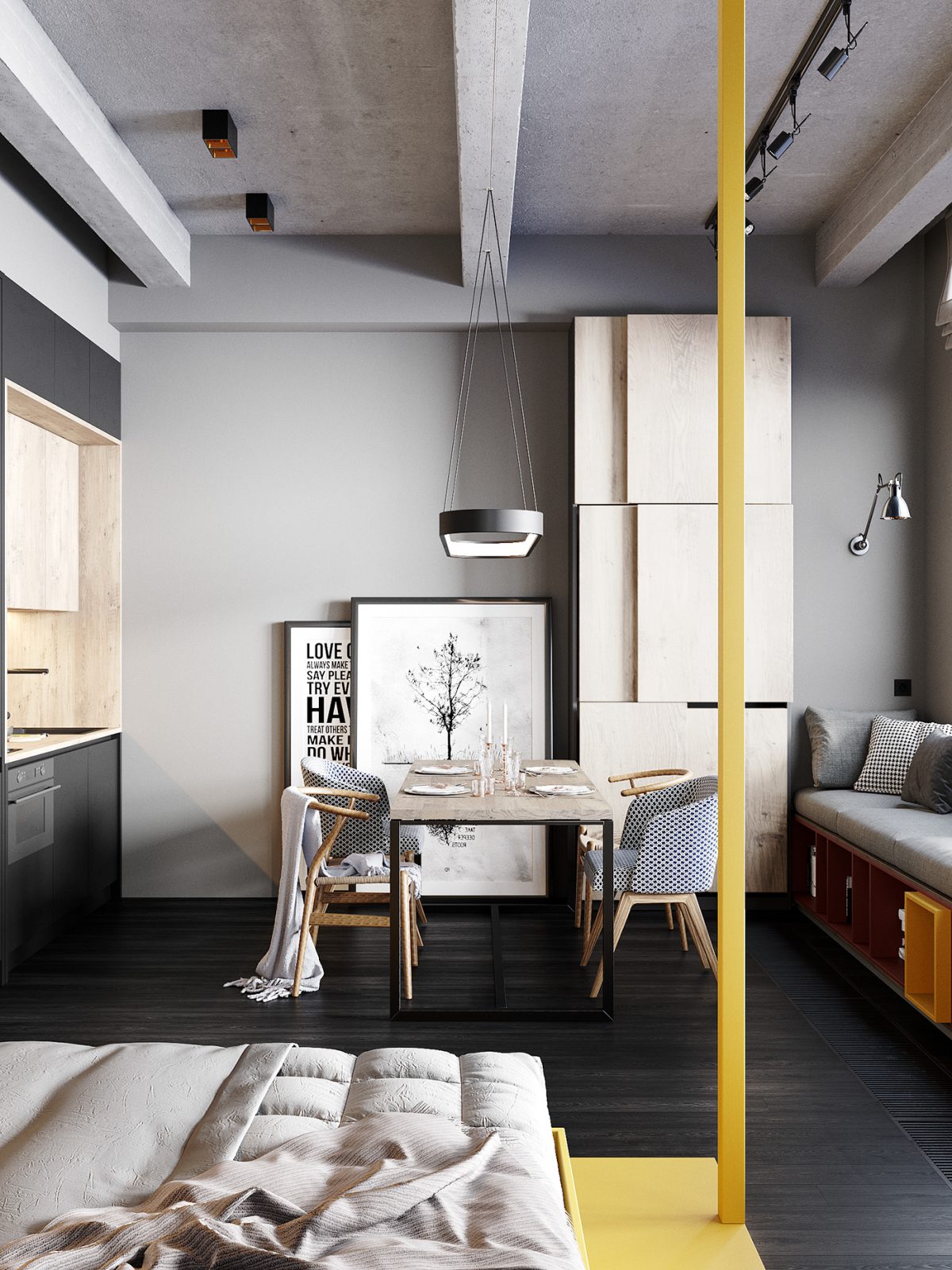 Un studio au design bien pensé