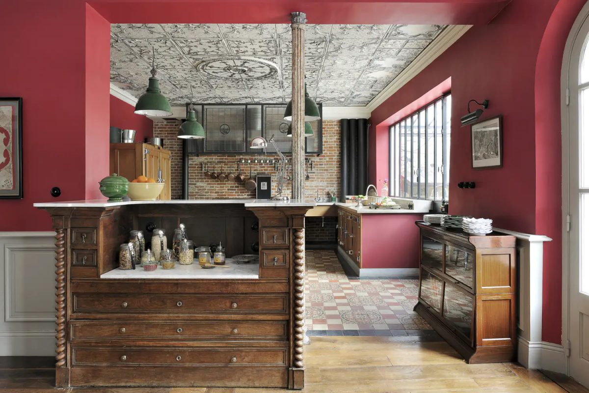 Cuisine de charme dans une maison ancienne rénovée à Etretat
