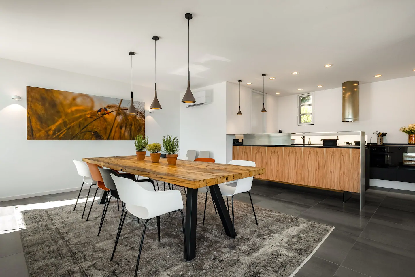 salle à manger et cuisine déco design maison contemporaine 