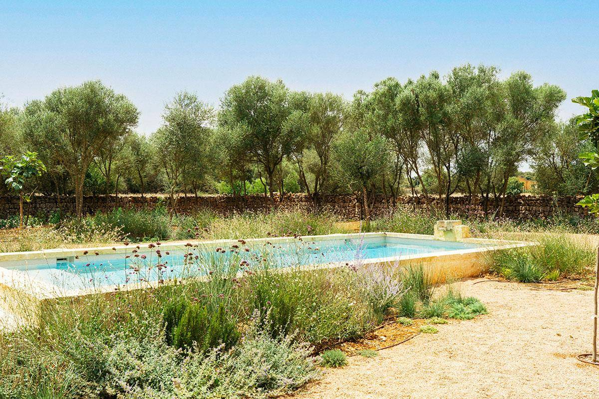 jardin ferme ancienne rénovée avec piscine Majorque