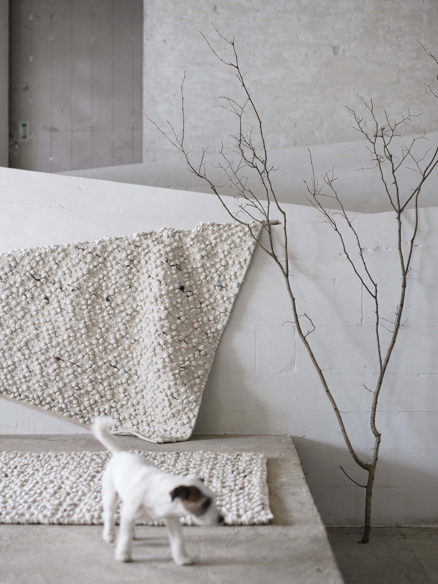 salon gris design avec tapis