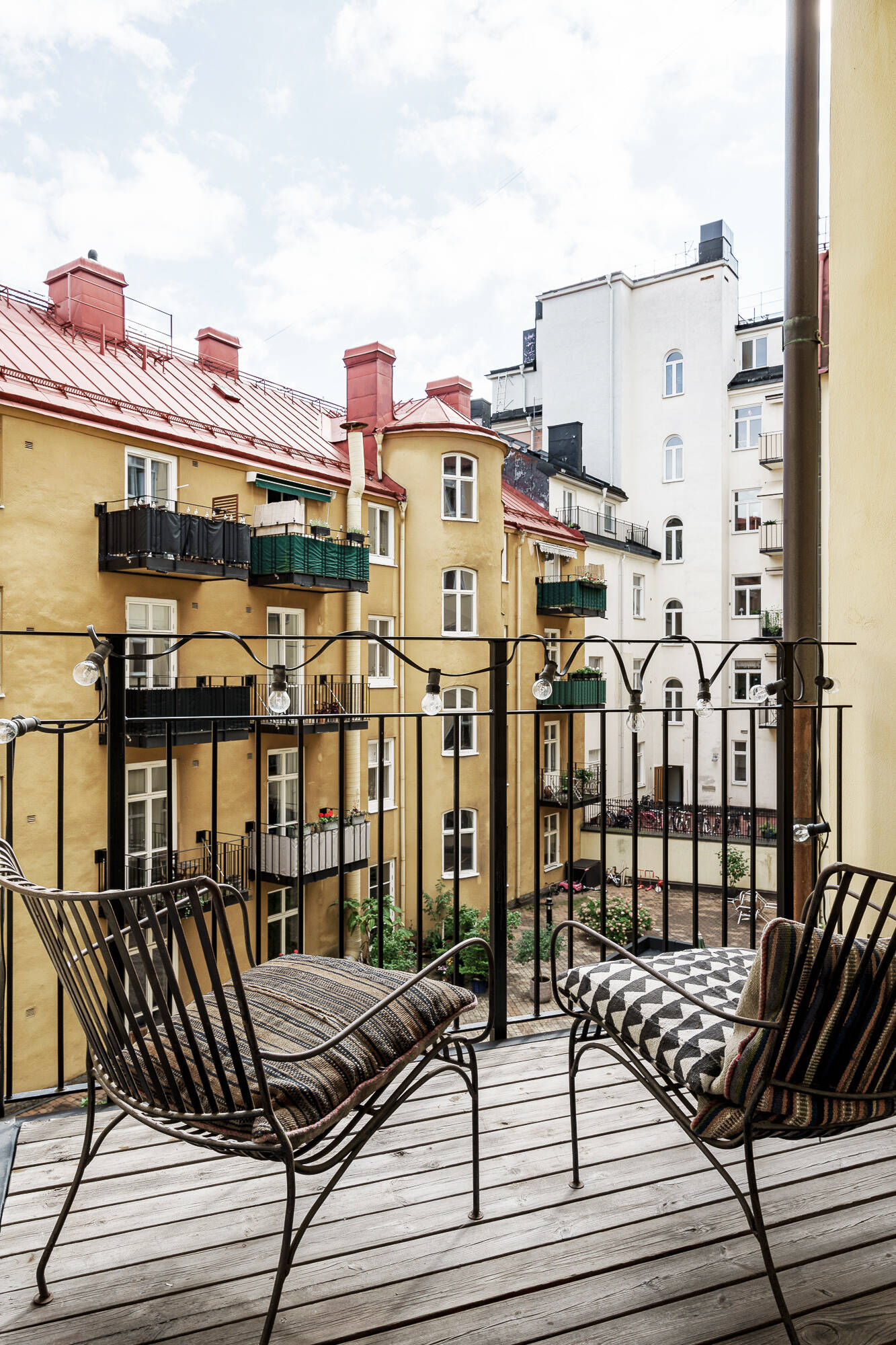 balcon appartement sur cour Suède