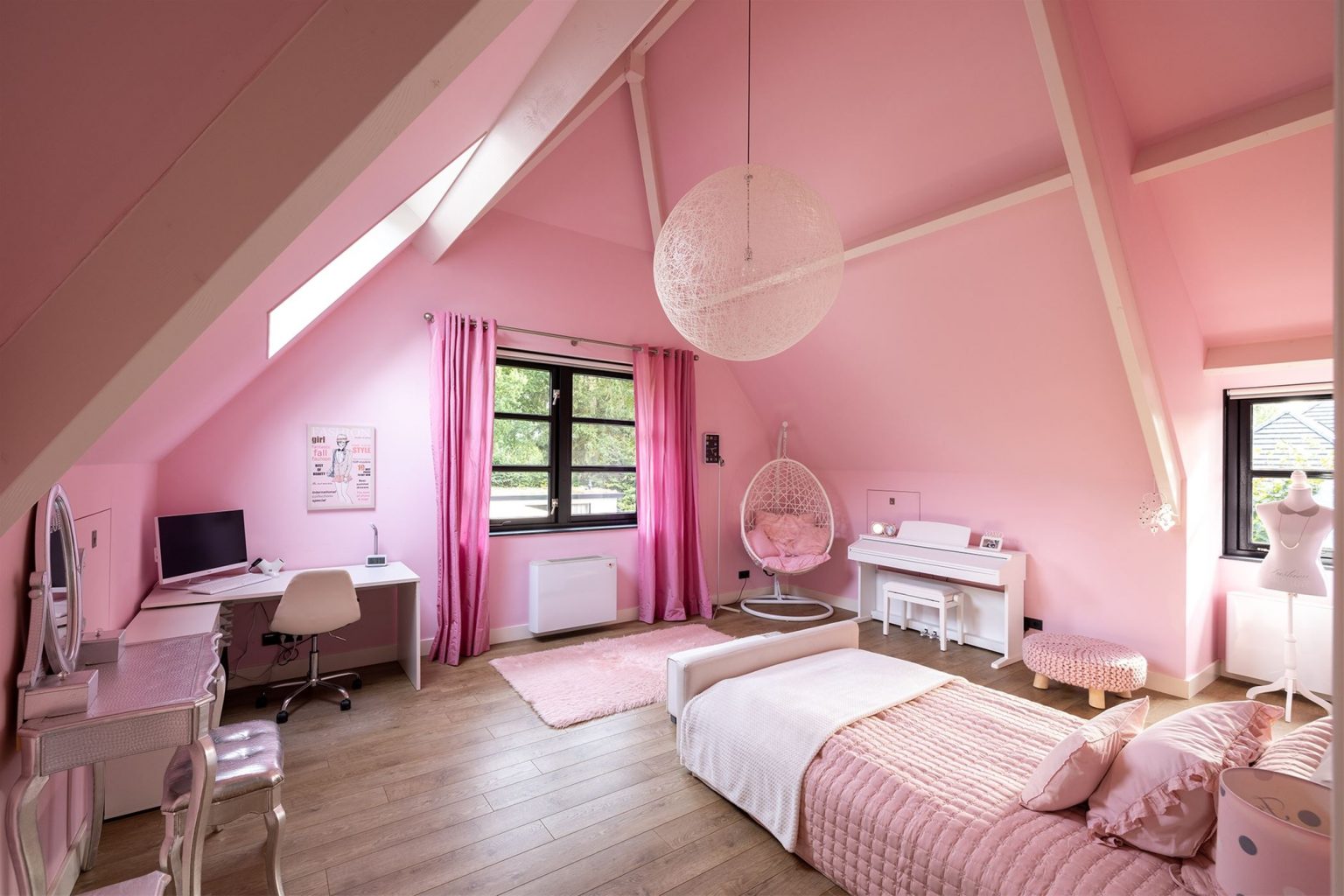 chambre fille rose