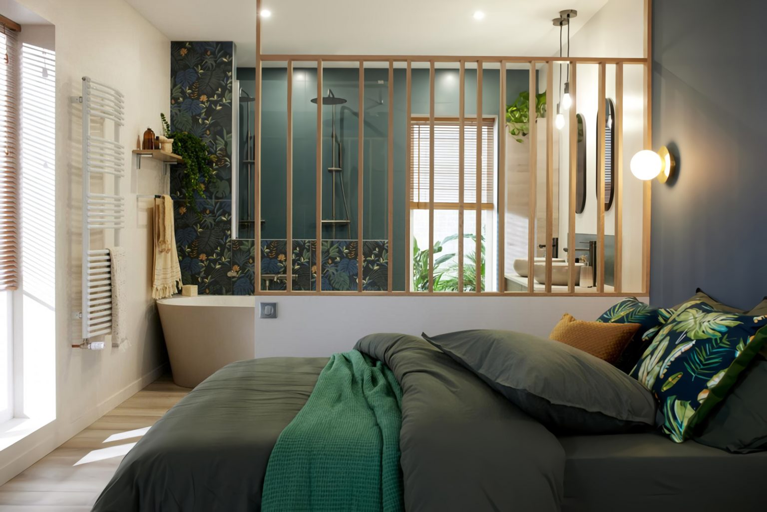 chambre verte tendances décoration et design 2022
