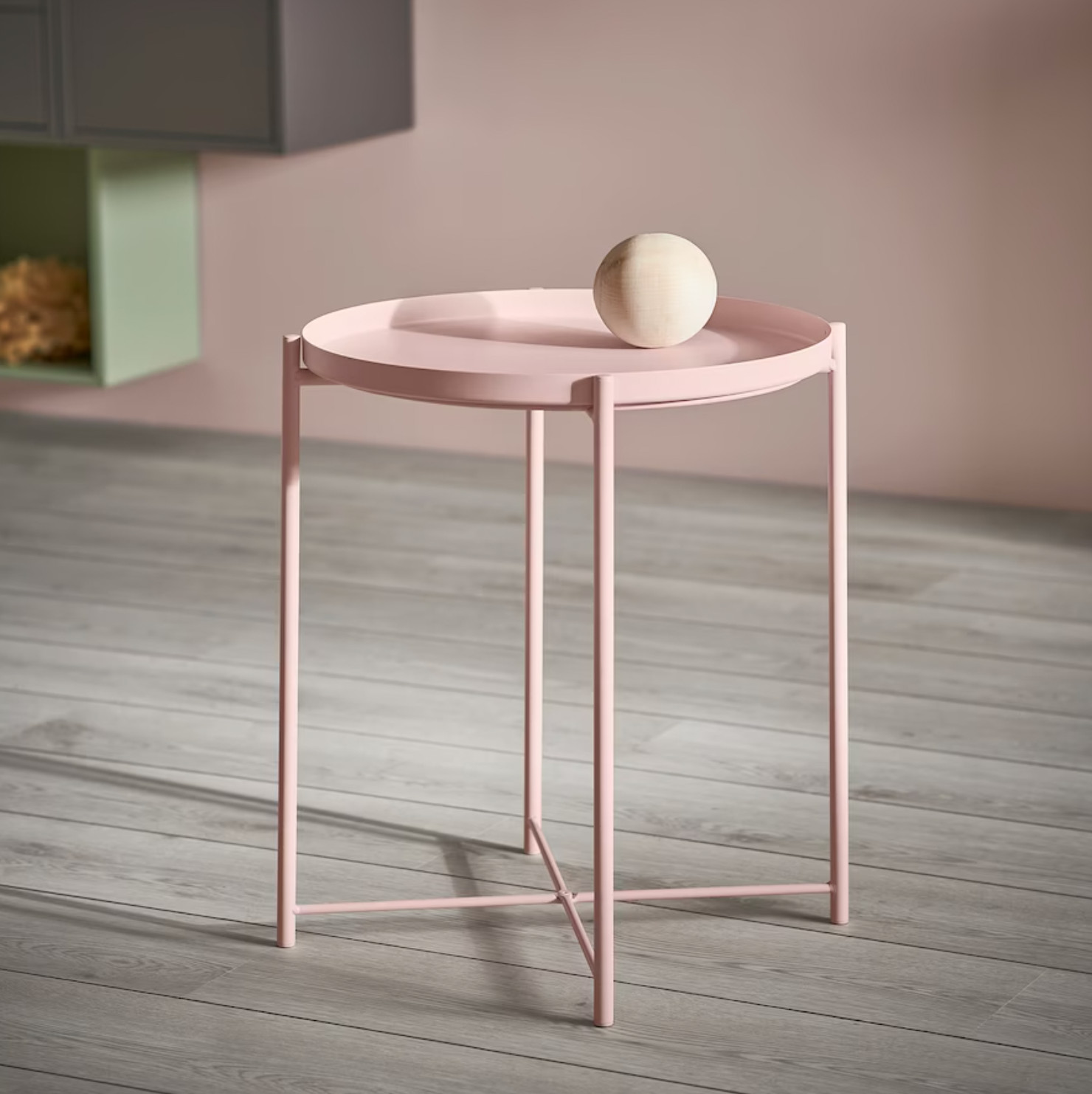 petite table d'appoint rose
