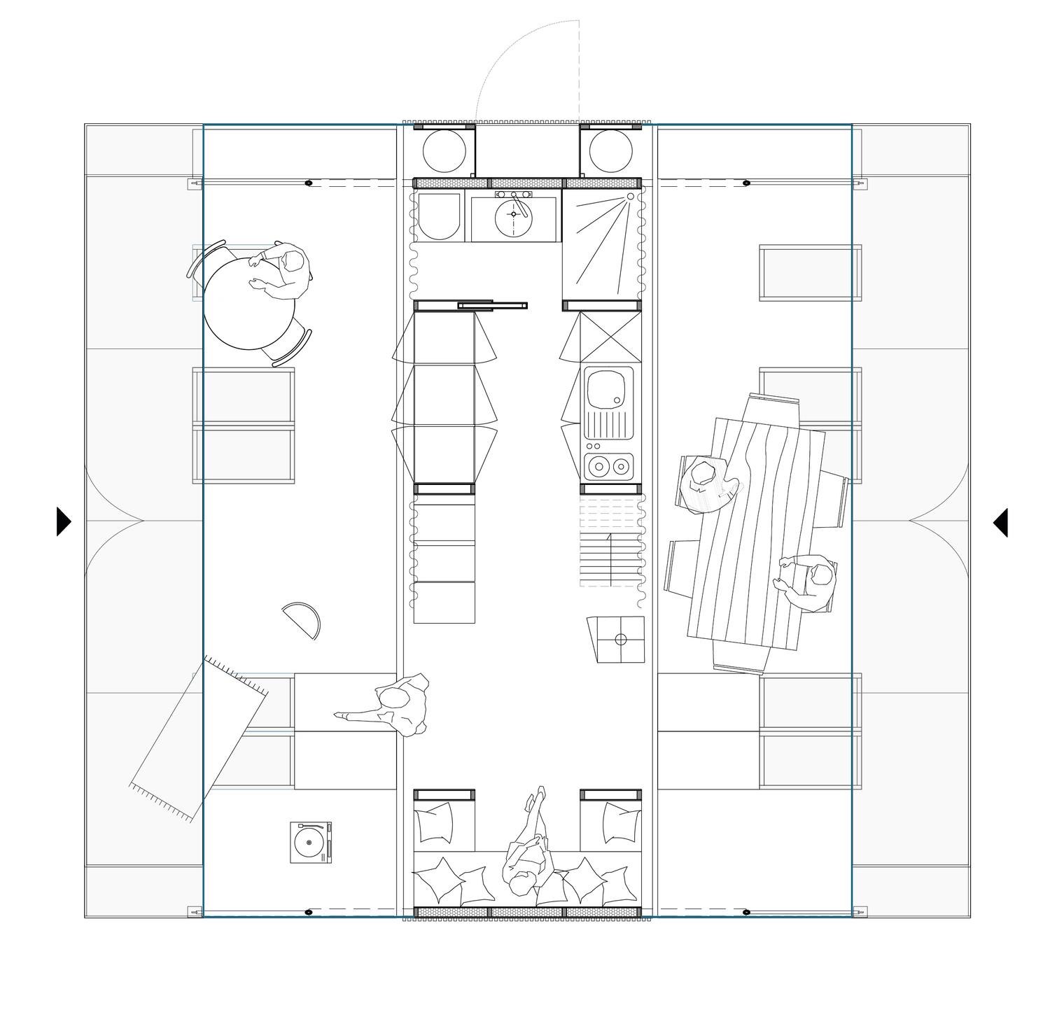 plan mini maison 17m2