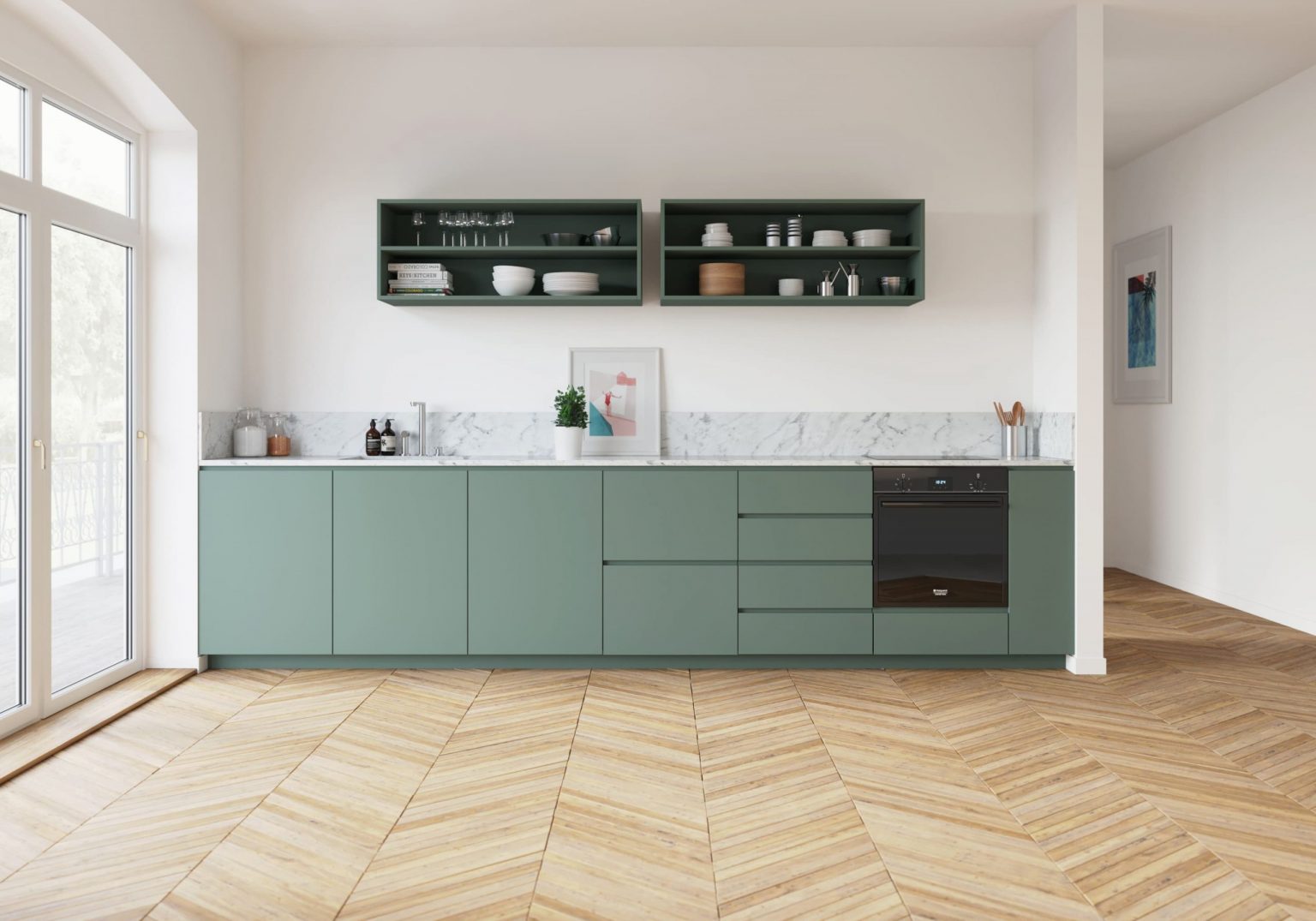cuisine IKEA verte personnalisée avec Plum