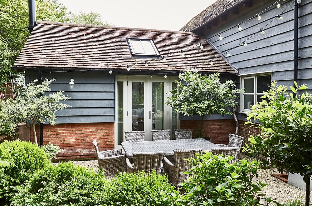 Wooden country house facade