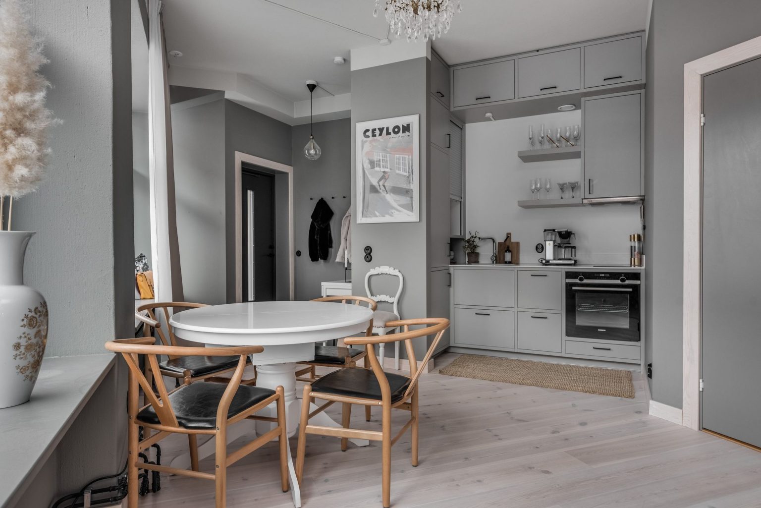 cuisine et salle à manger décoration design grise