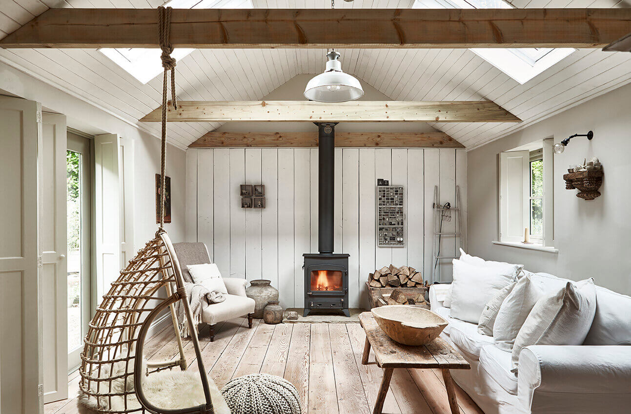 Brown rustic decor living room