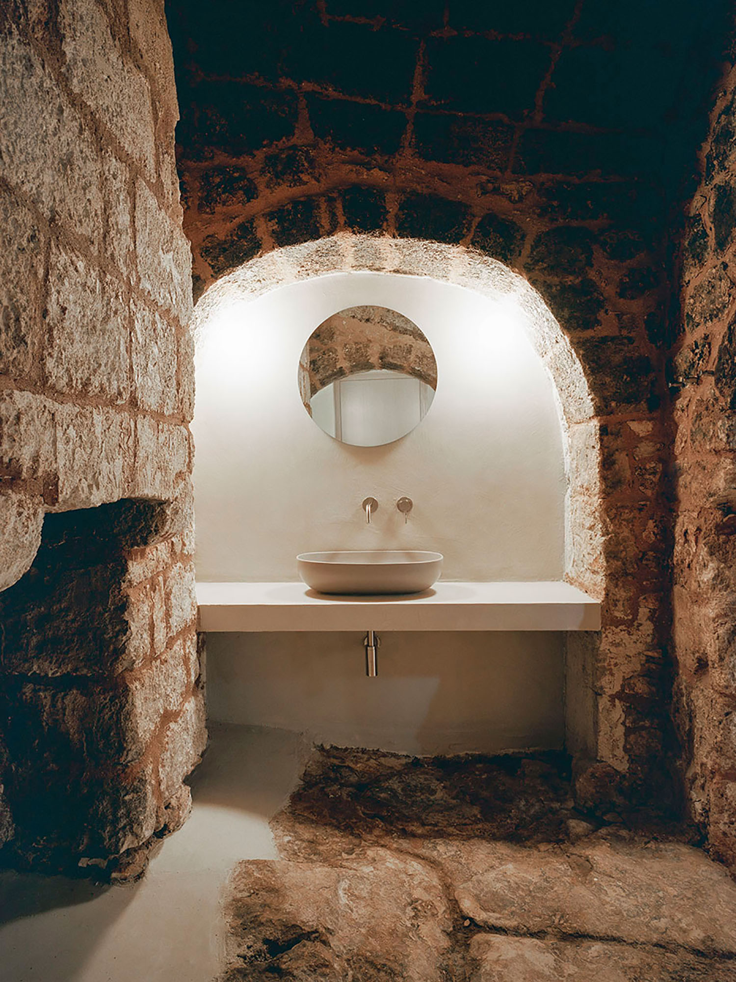 salle de bain Masseria Belvedere maison en pierre rénovée dans les Pouilles
