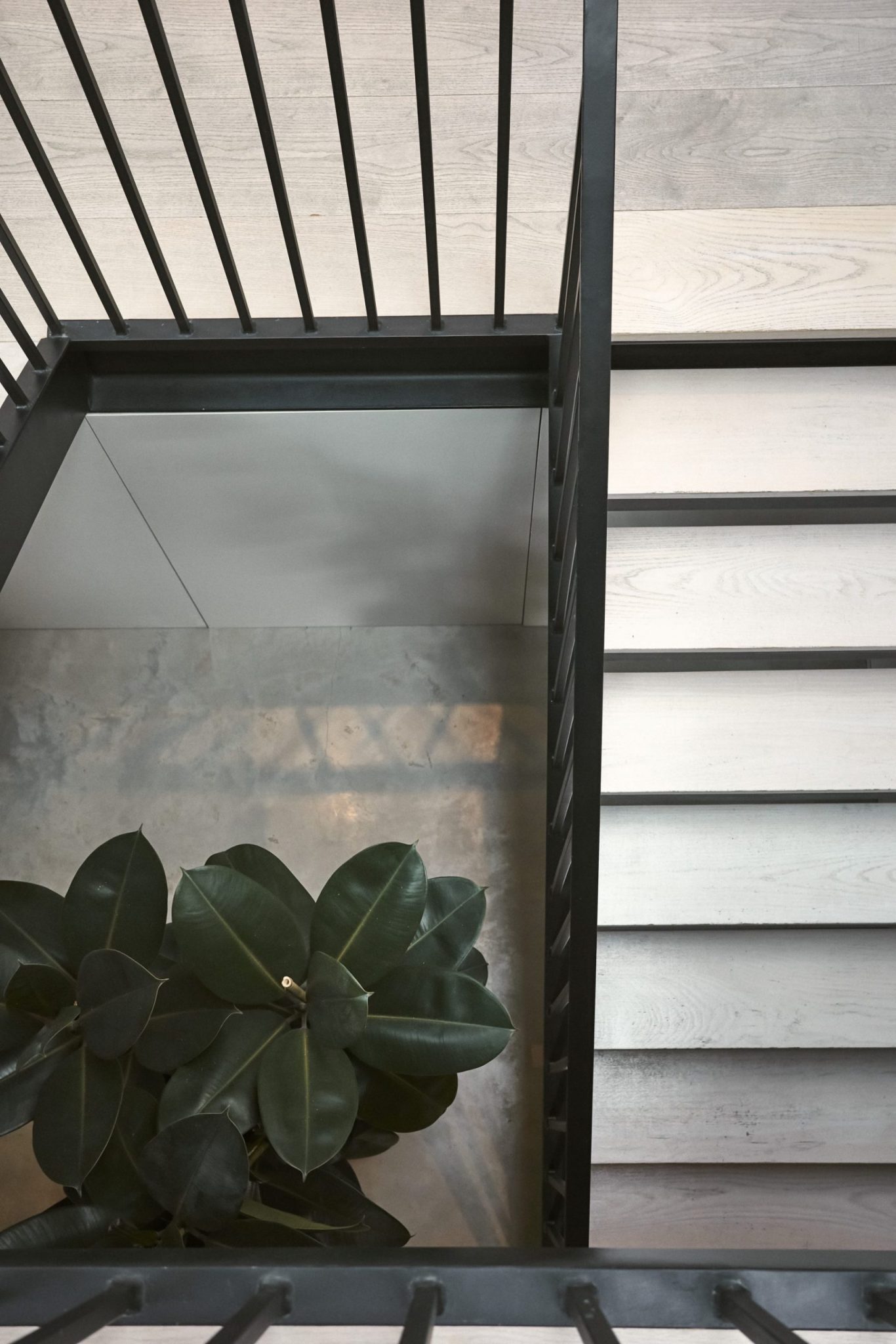 escalier moderne bois et acier