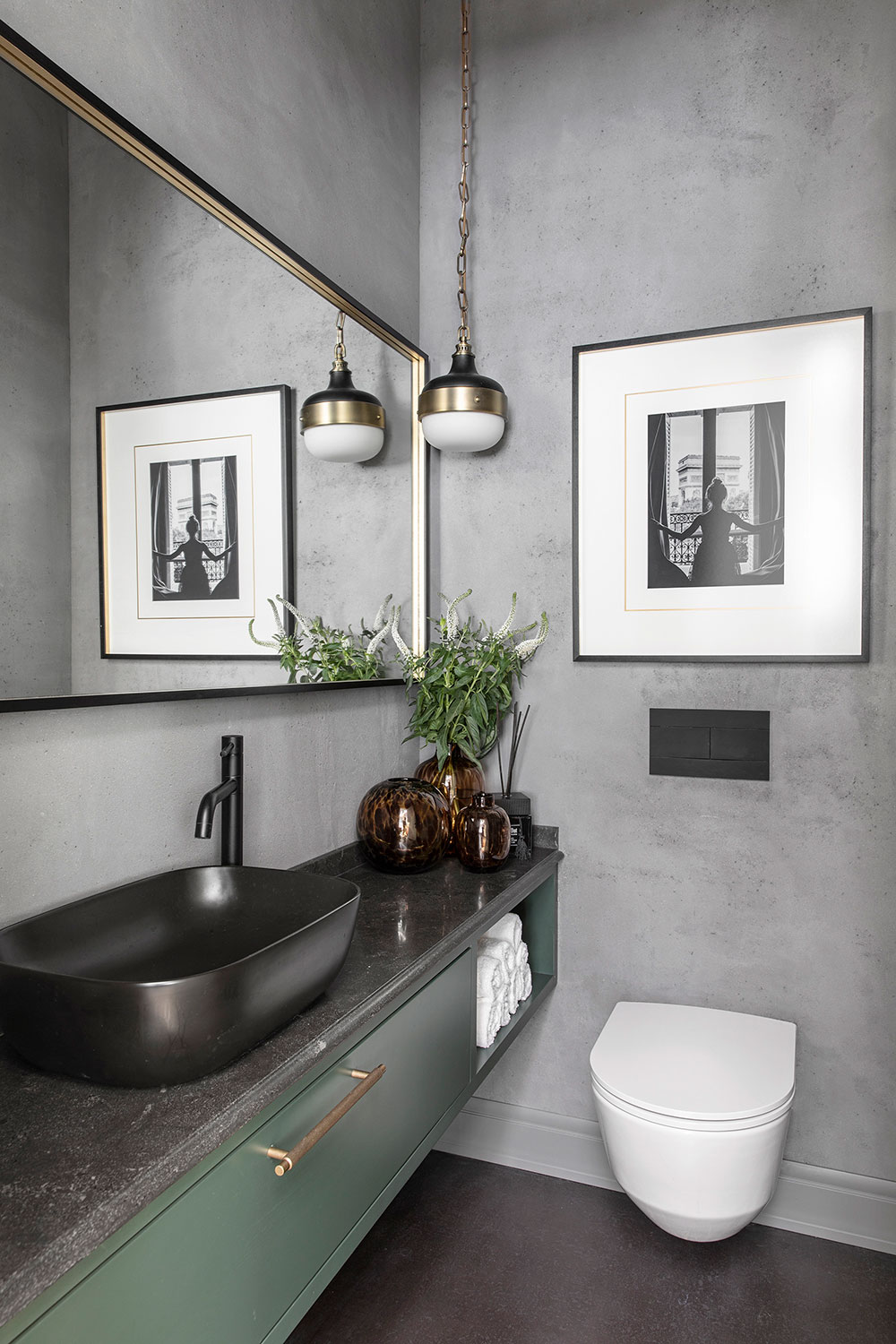 salle de bain décoration contemporaine grise