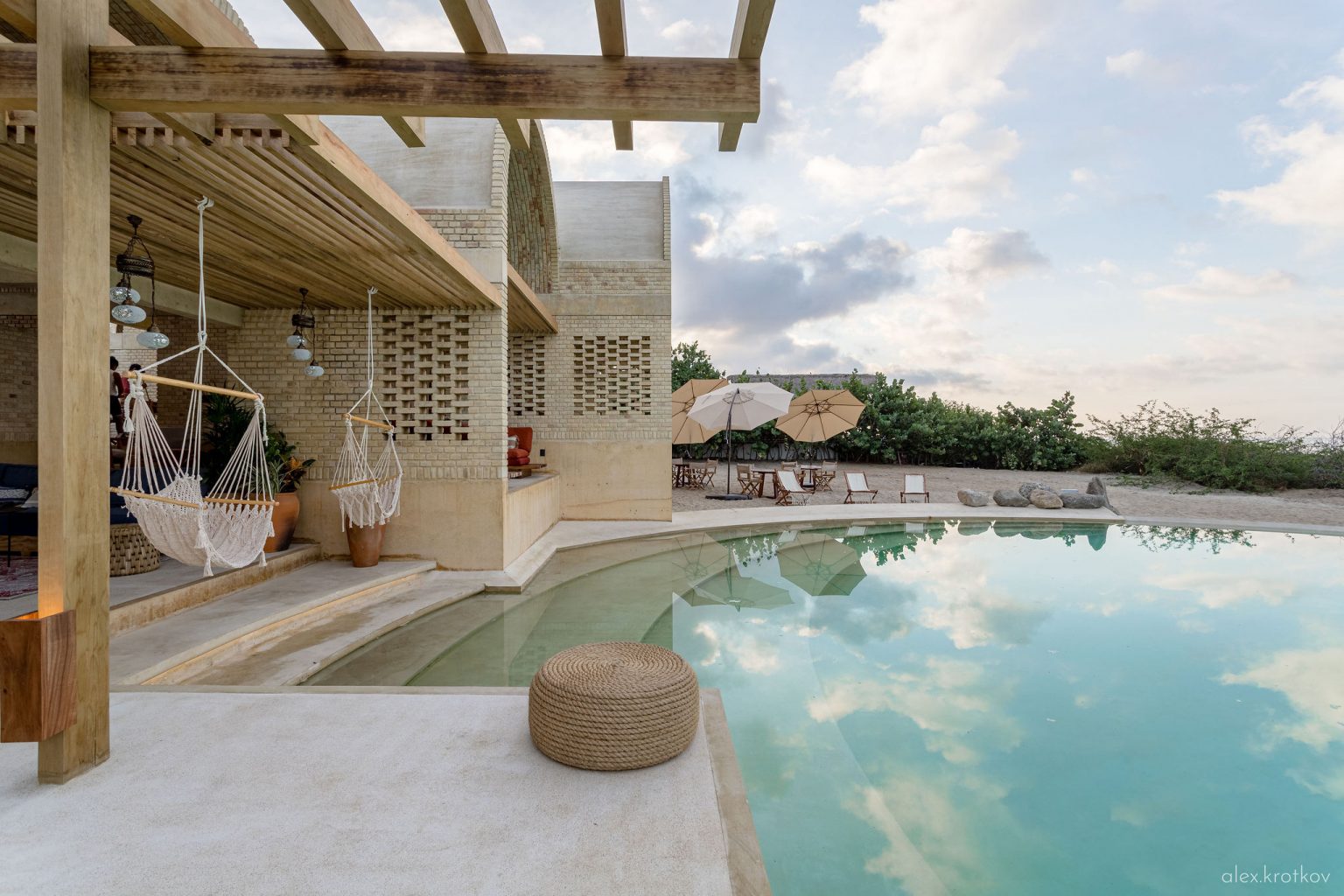 terrasse vue mer avec piscine Casona Sforza Mexique 