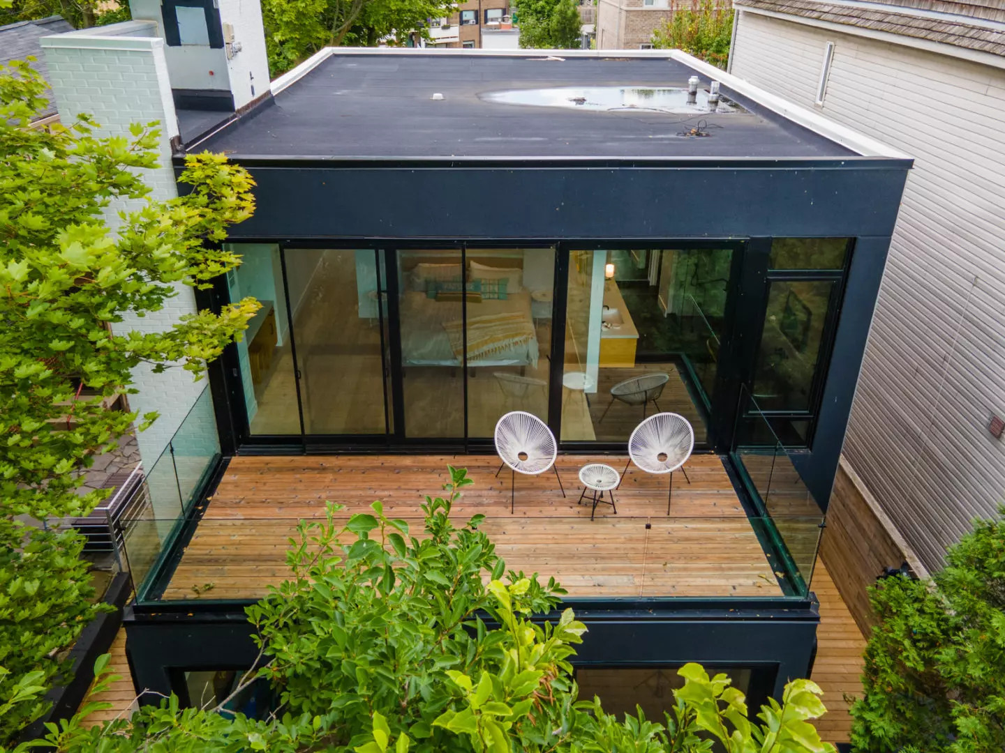 terrasse bois maison contemporaine
