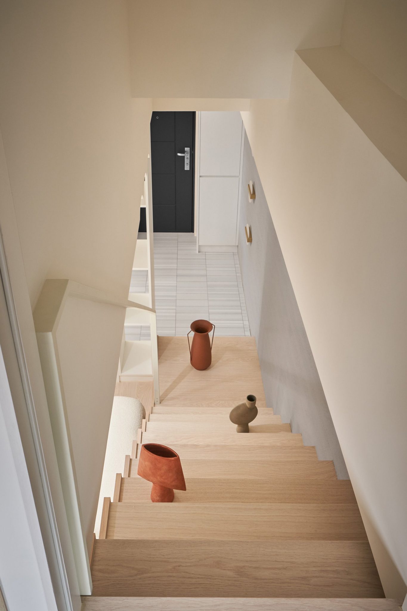 escalier bois moderne chêne clair 