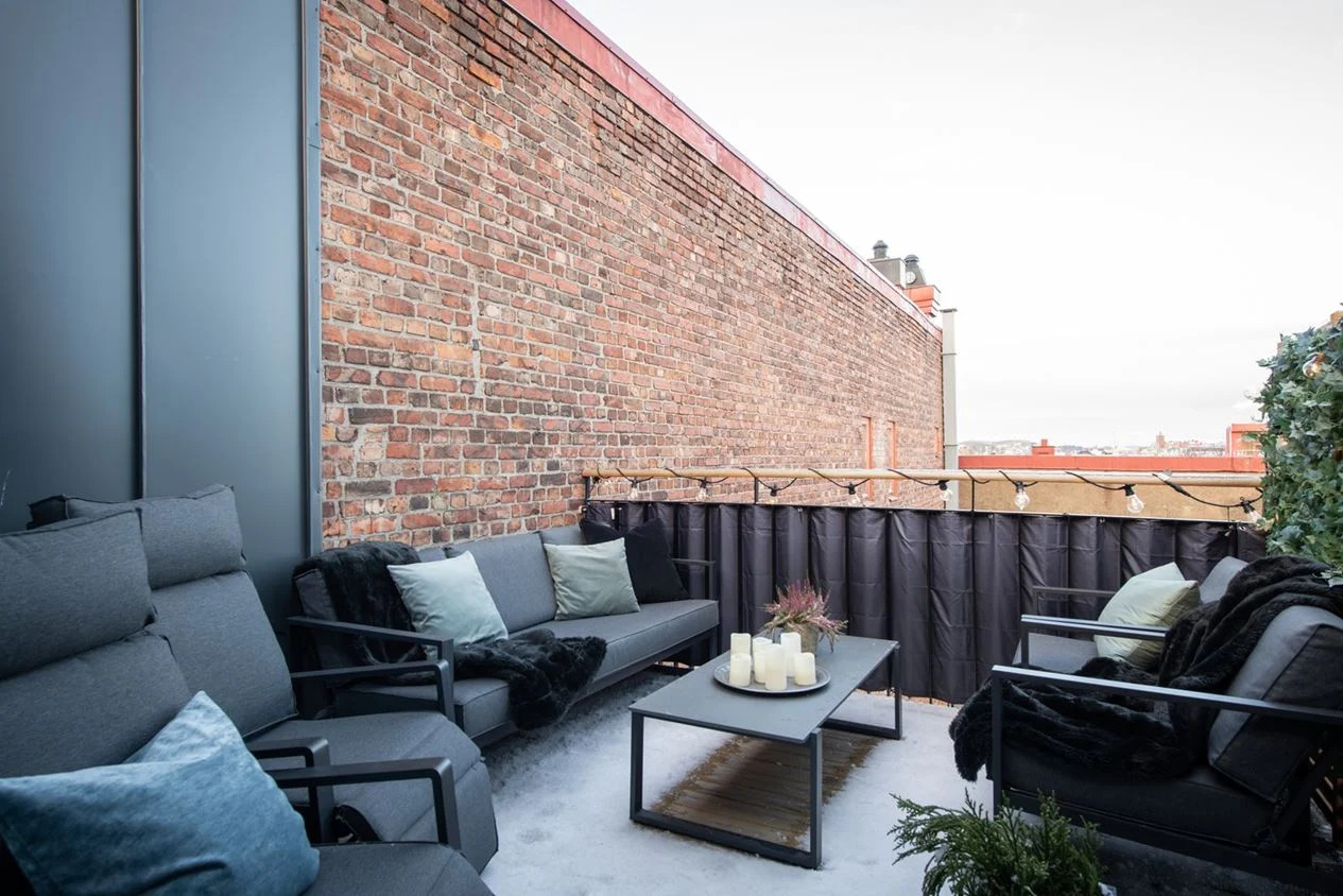 terrasse appartement en duplex décoration scandinave