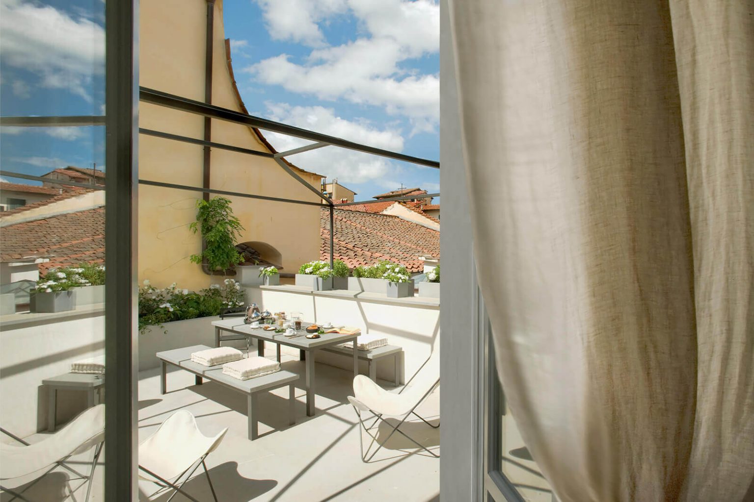 terrasse appartement rénové à Florence 