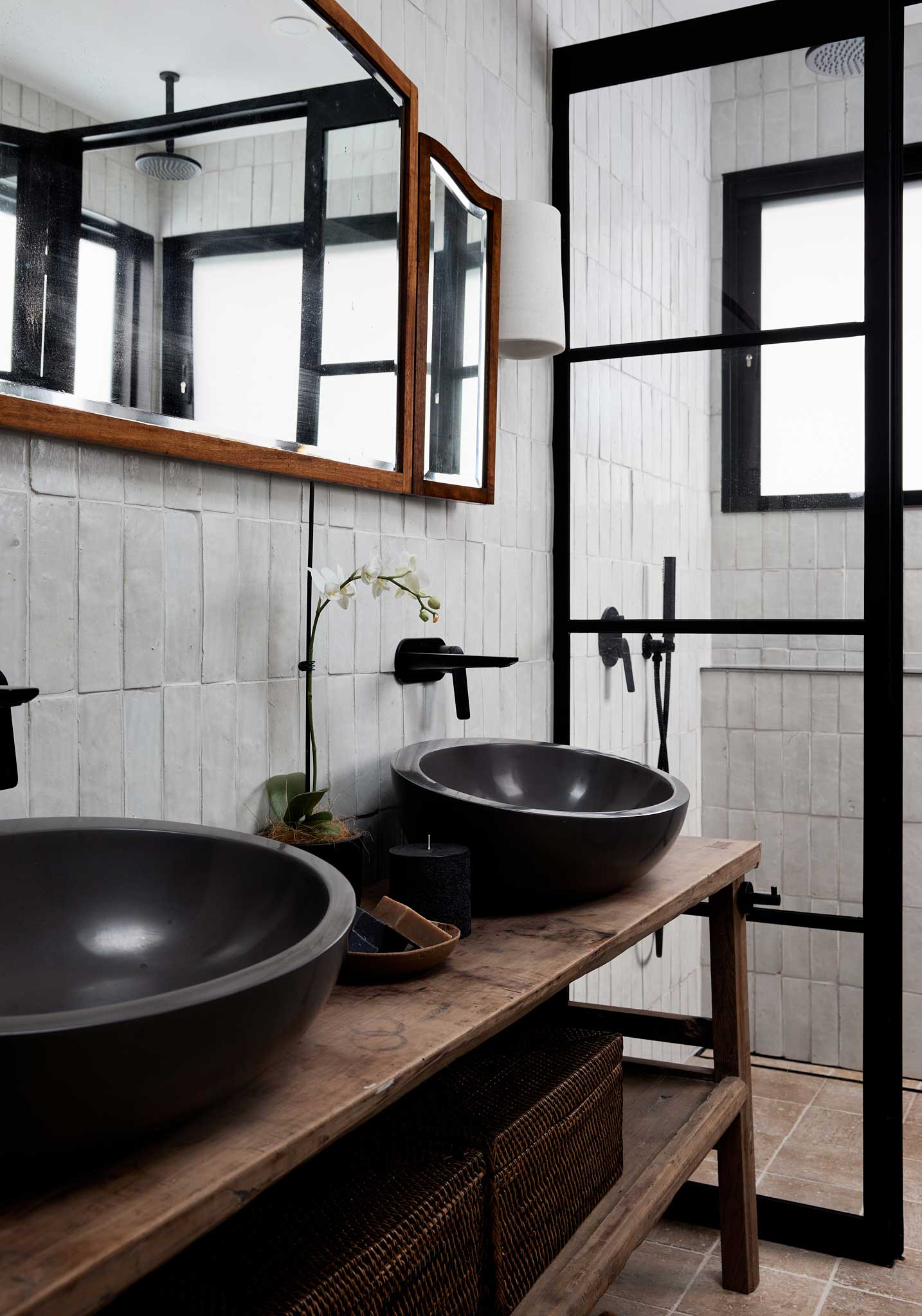 salle de bain décoration rustique chic et industrielle