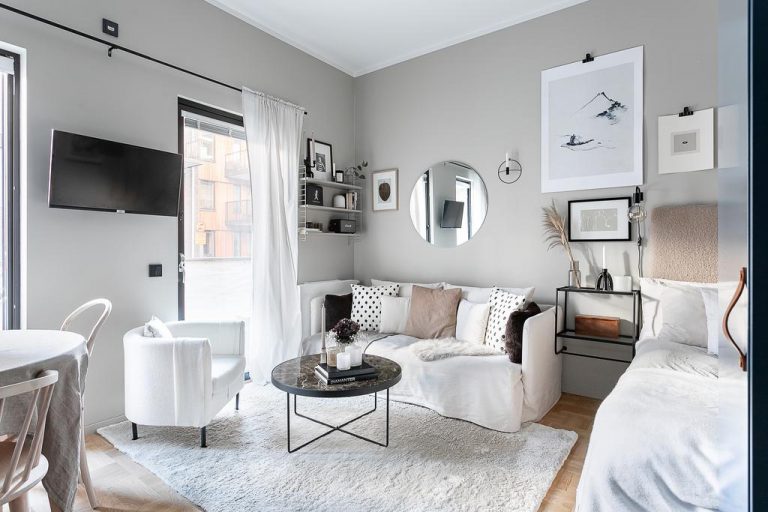 Un studio de 27m2 parfaitement conçu et décoré en Suède