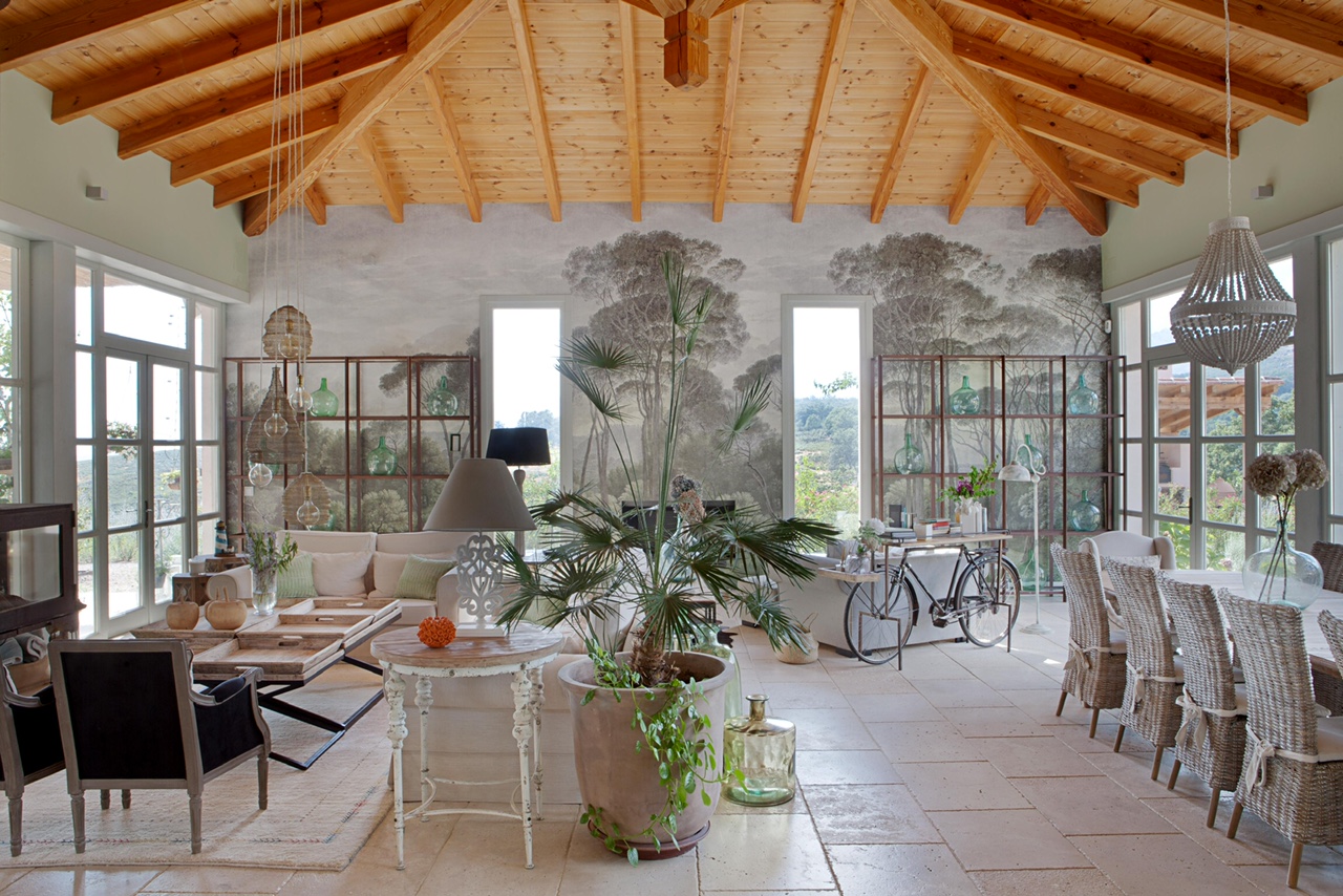 salon avec poutres Quinta San Cayetano