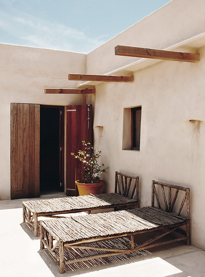 terrasse maison de rêve cubique et ethnique à Formentera