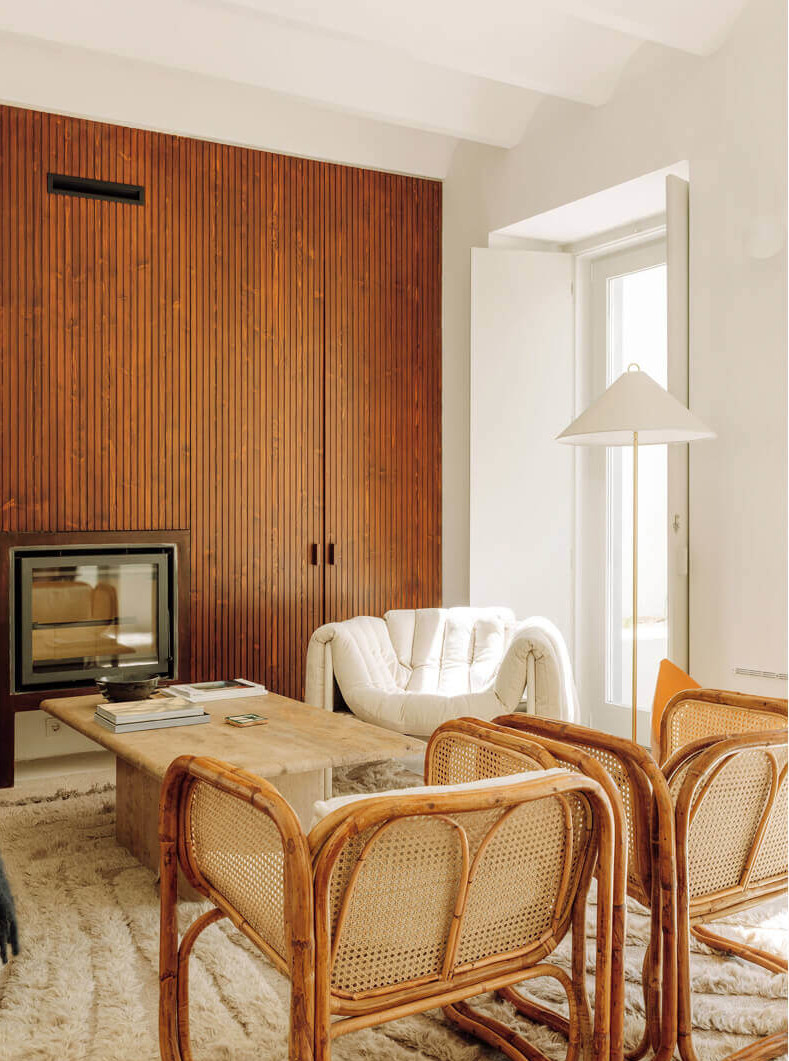 salon décoration design bois et beige