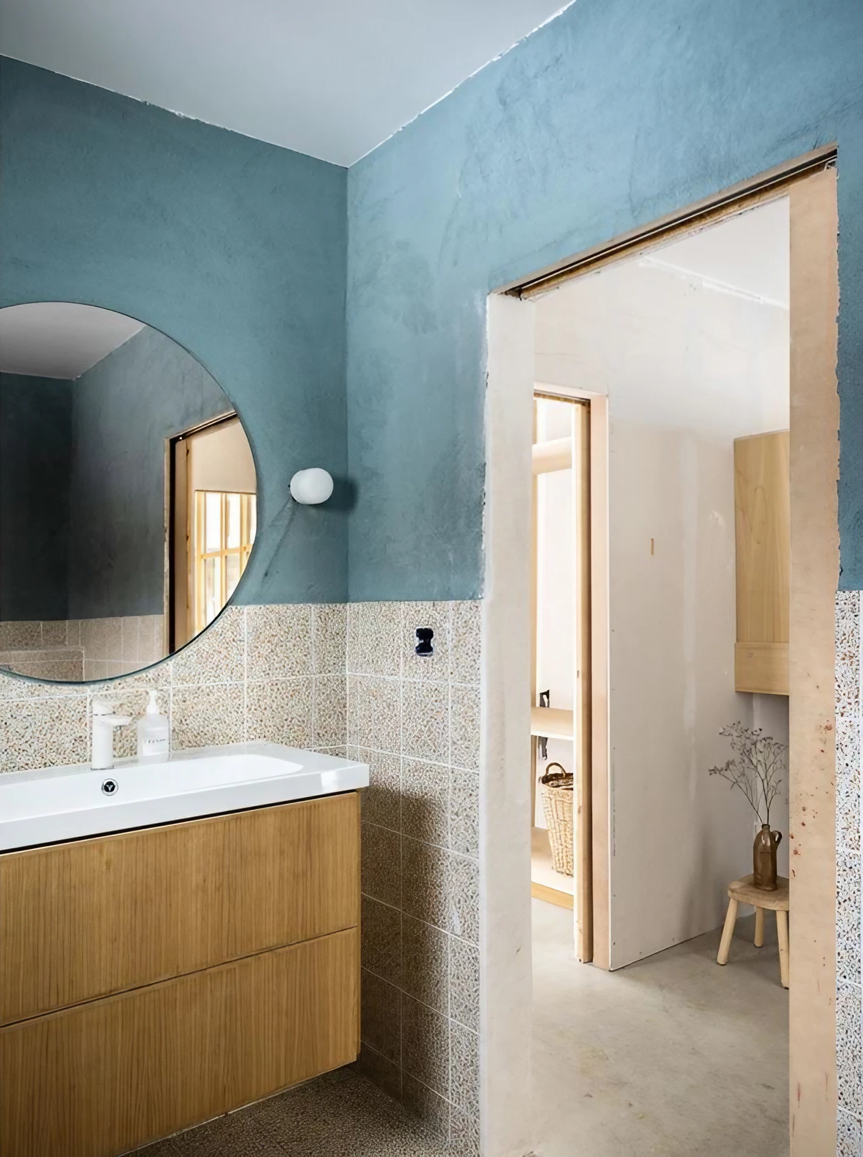 salle de bain bleue design