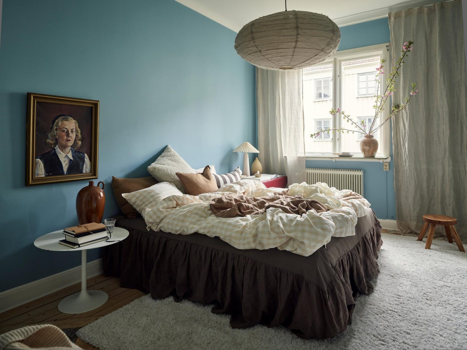 chambre décoration colorée bleue