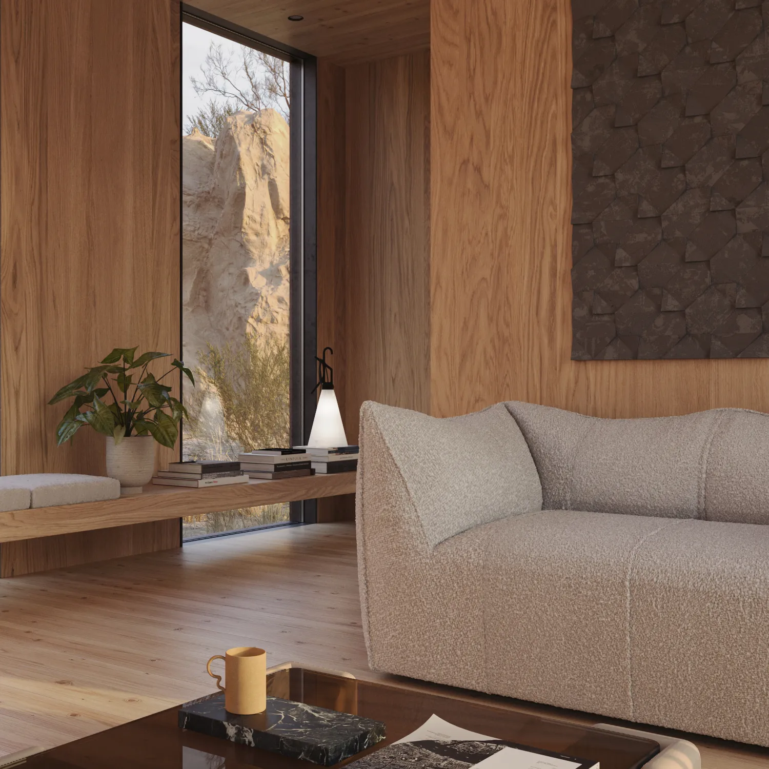 salon décoration design maison en bois