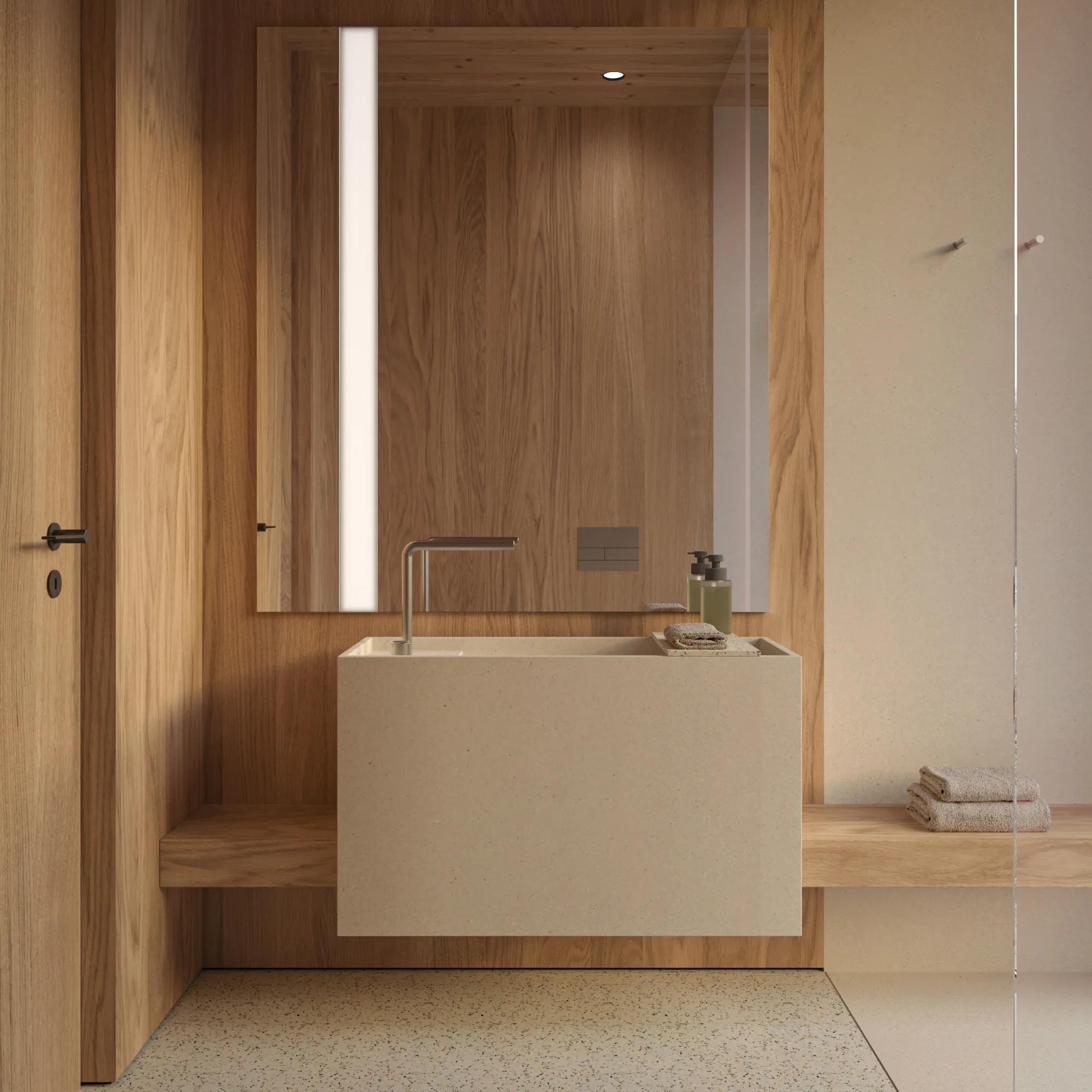 salle de bain design maison bois