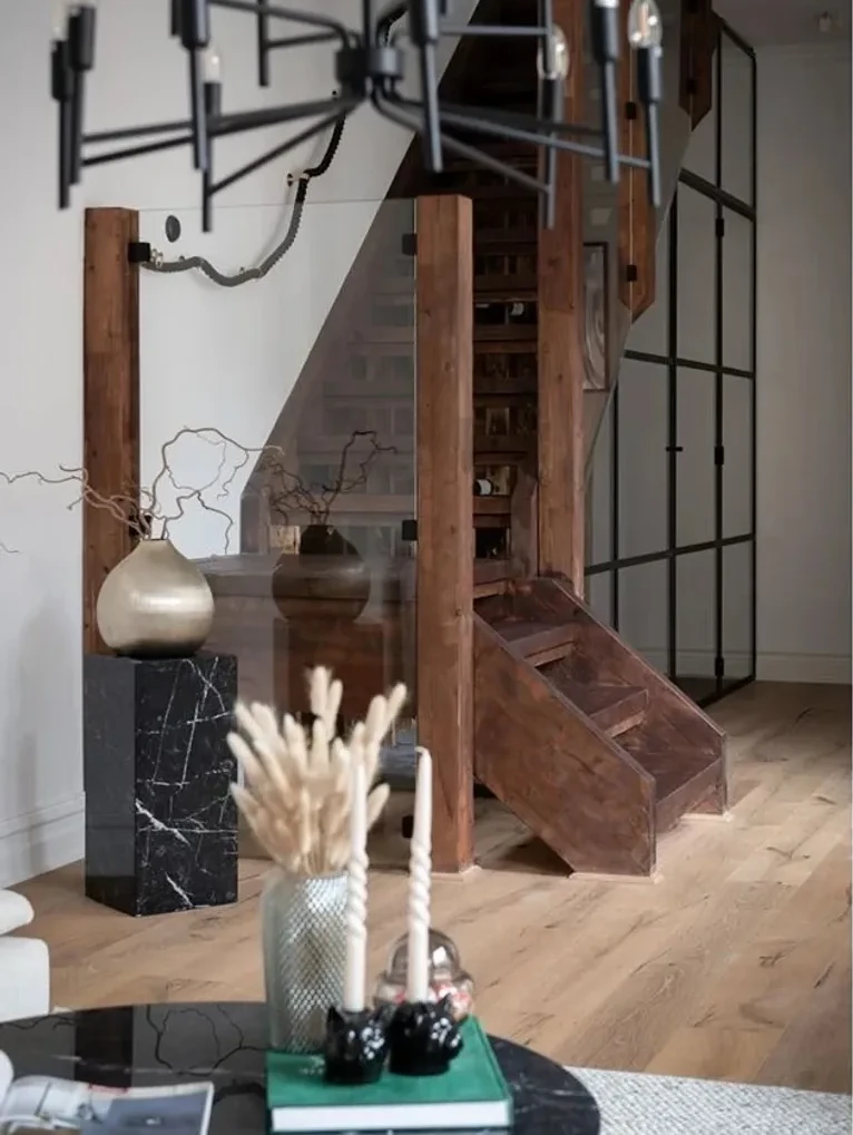 escalier bois rustique duplex