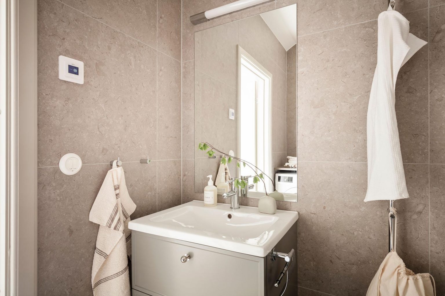 salle de bain design décoration beige