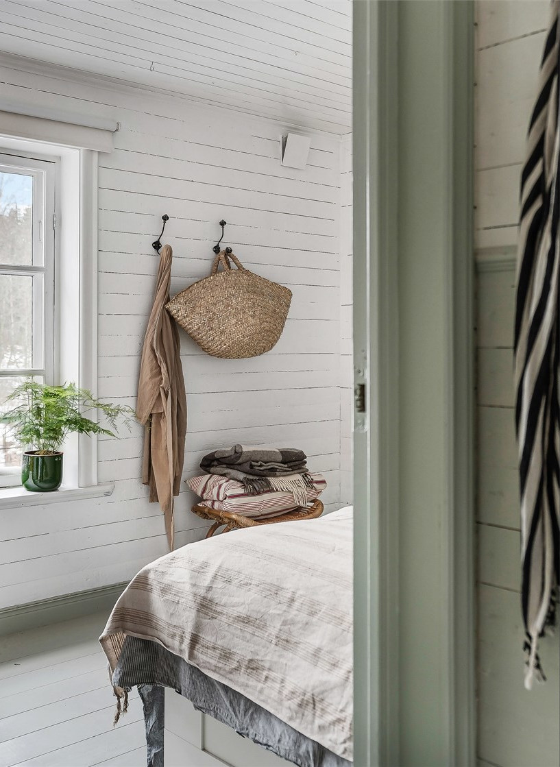 chambre maison en bois décoration scandinave