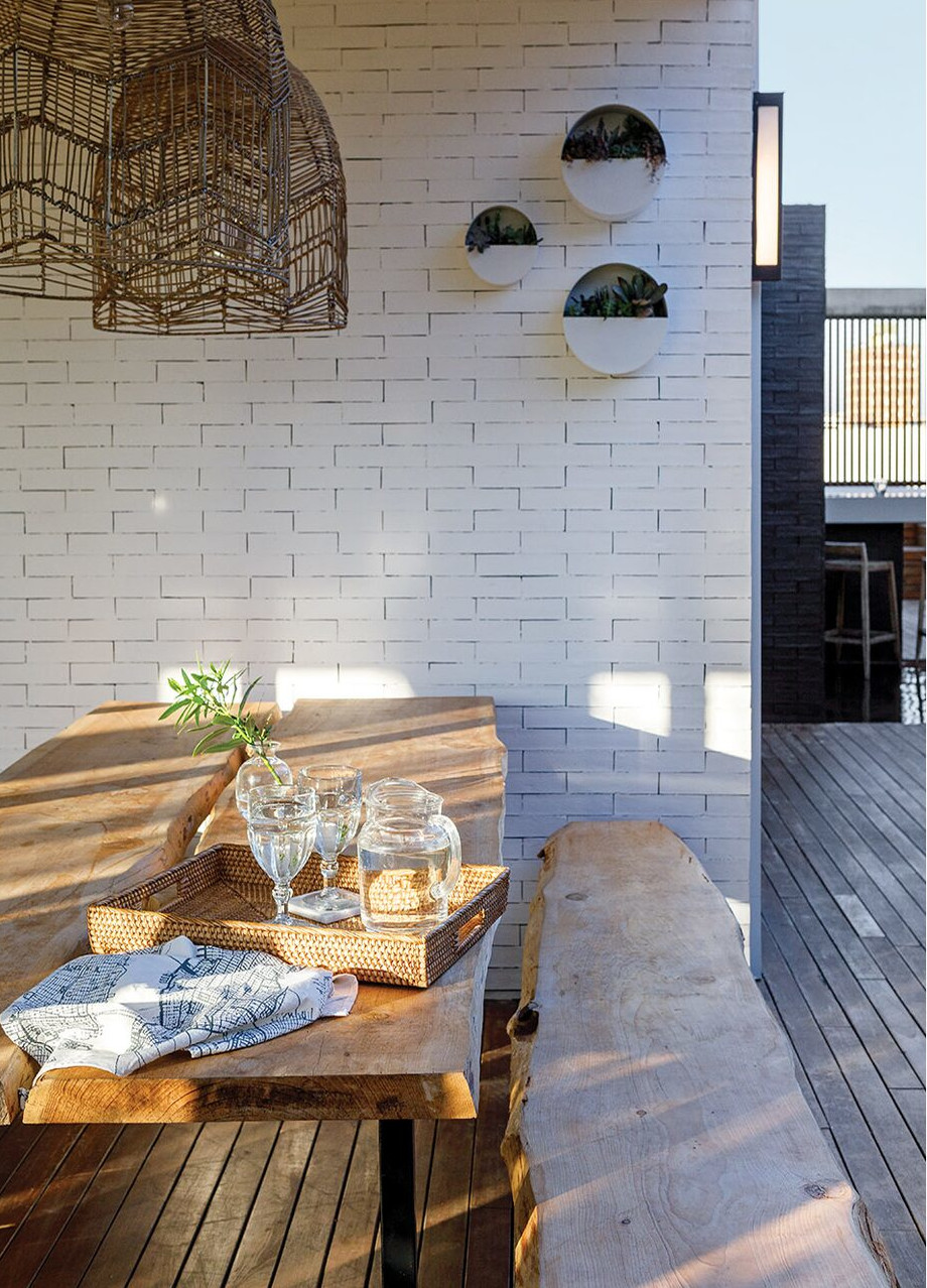 terrasse bois appartement rénové design et lumineux