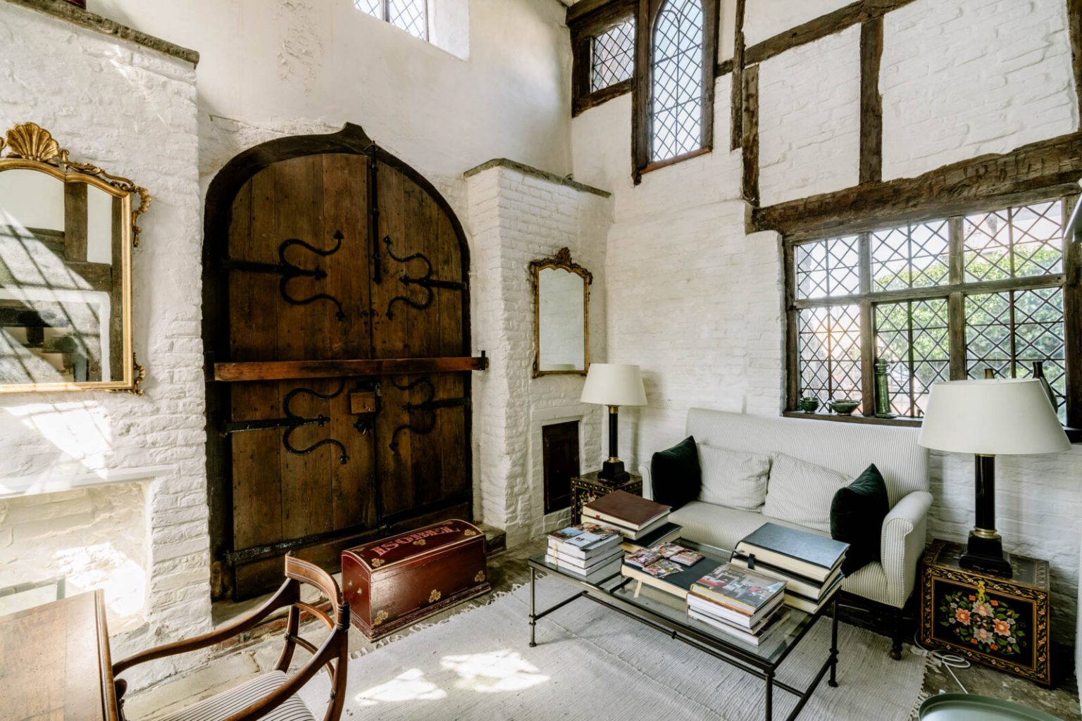 salon maison ancienne style Tudor Angleterre