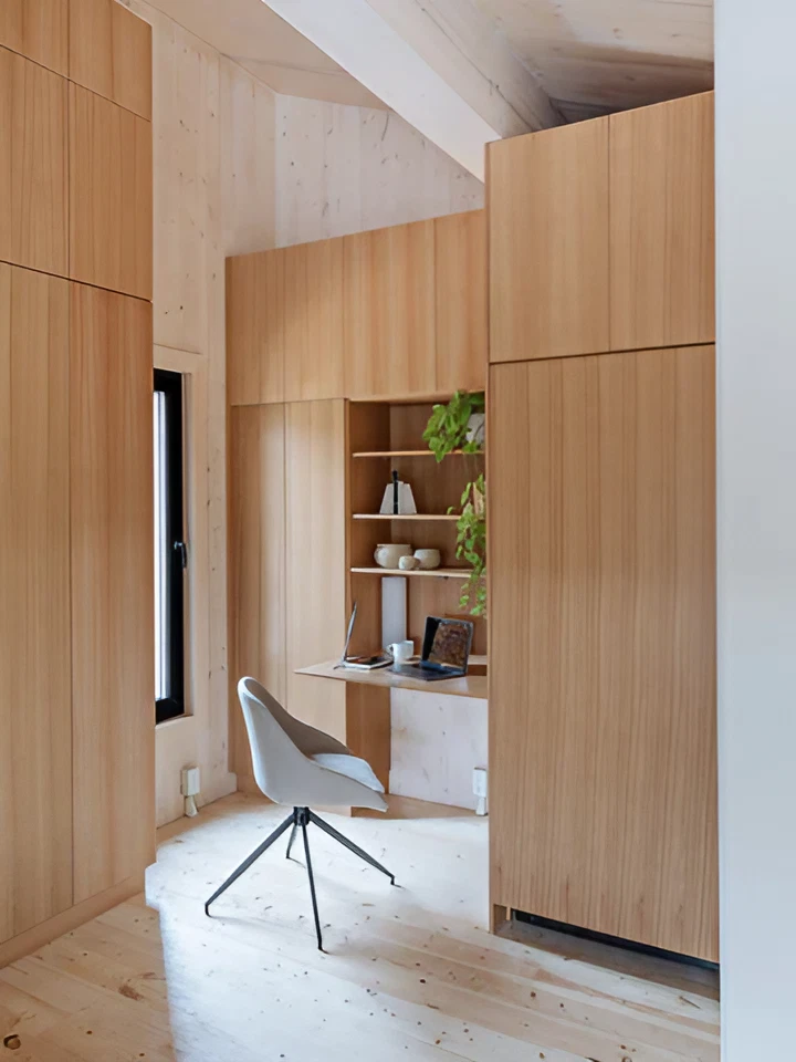 espace bureau maison en bois CABN décoration moderne