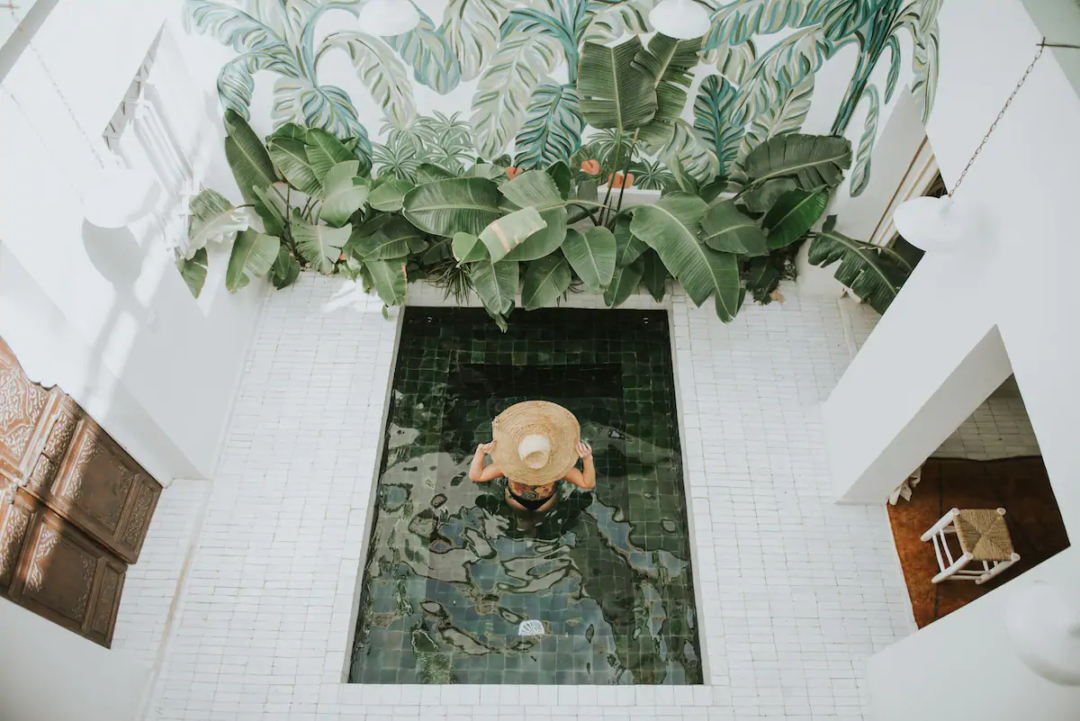 mini piscine patio riad Marrakech Le Petit Yasmine