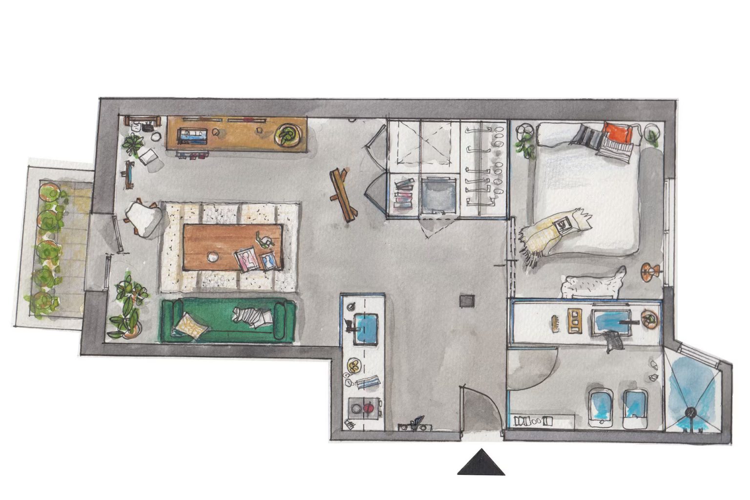plan appartement 32m2 rénové