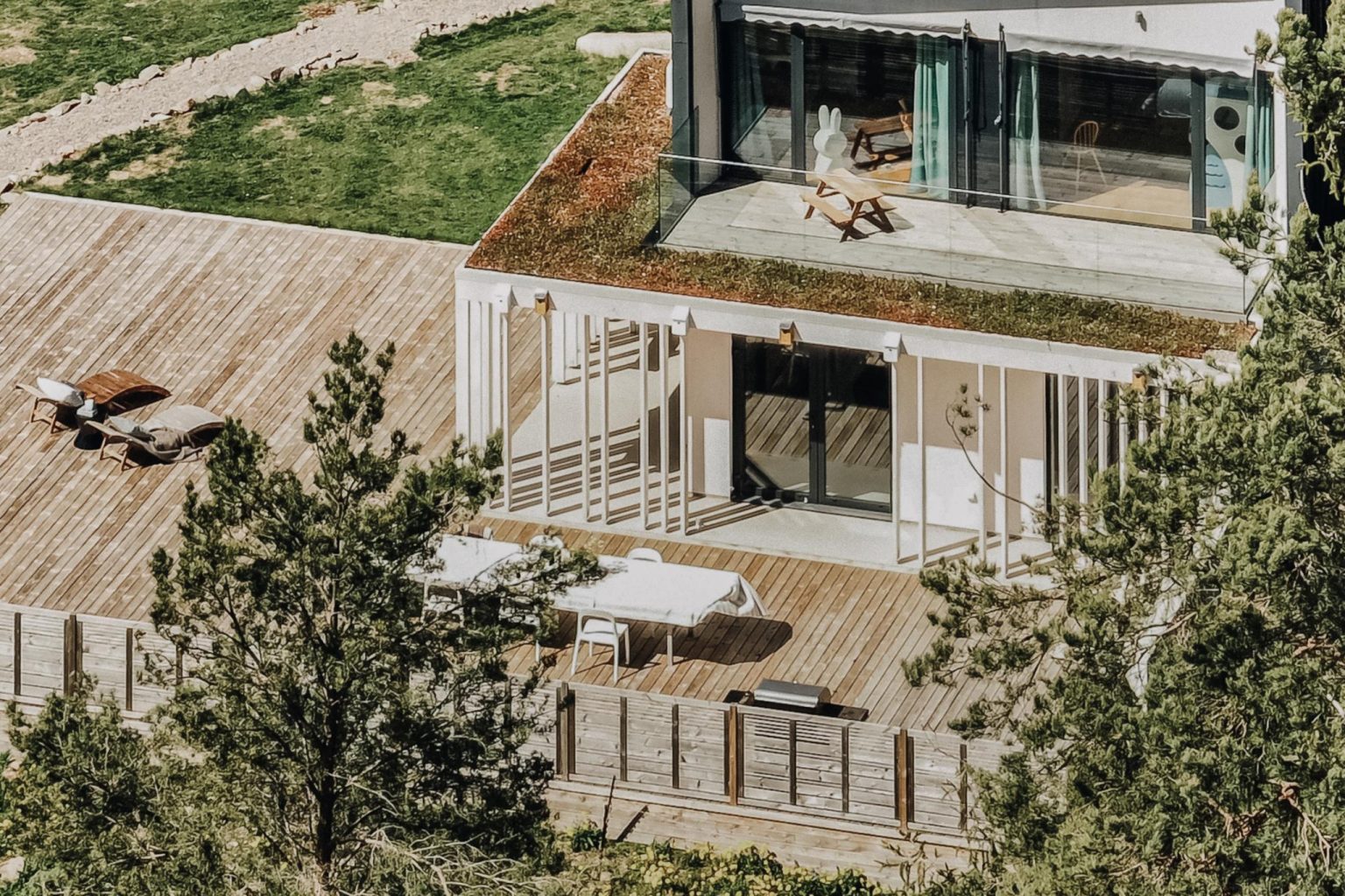 maison d'architecte avec terrasse bois