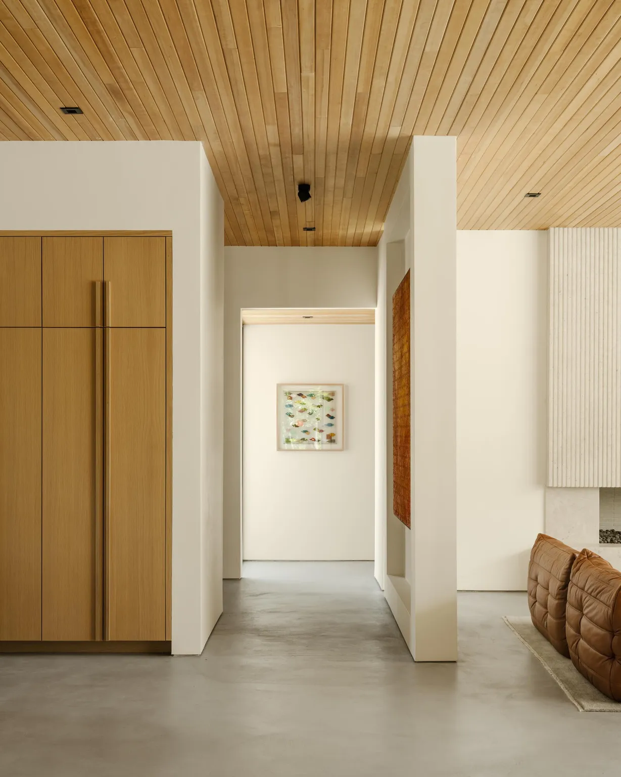 couloir plafond bois