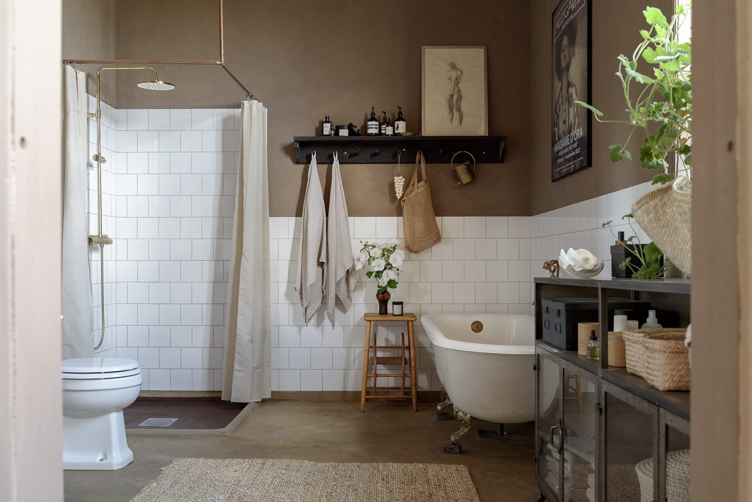 salle de bain rétro décoration scandinave