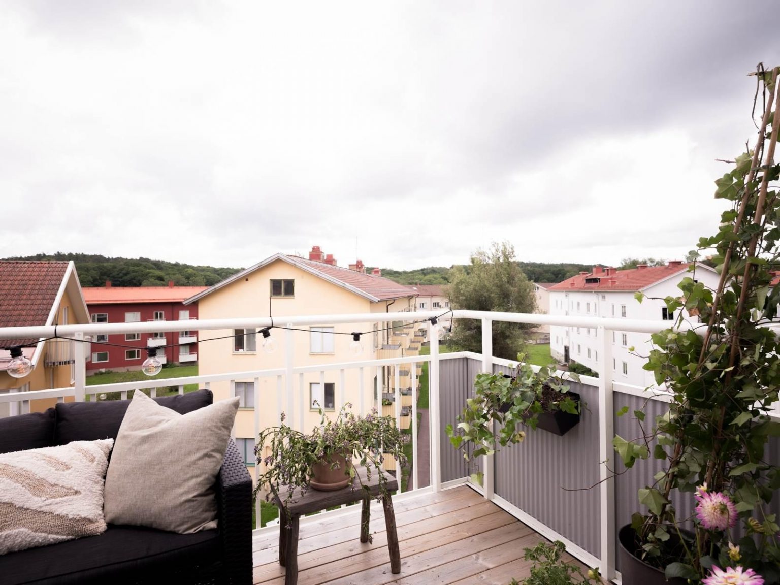 terrasse appartement sous combles décoration scandinave