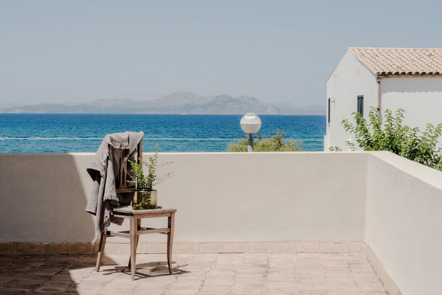 terrasse vue mer maison de plage à Majorque