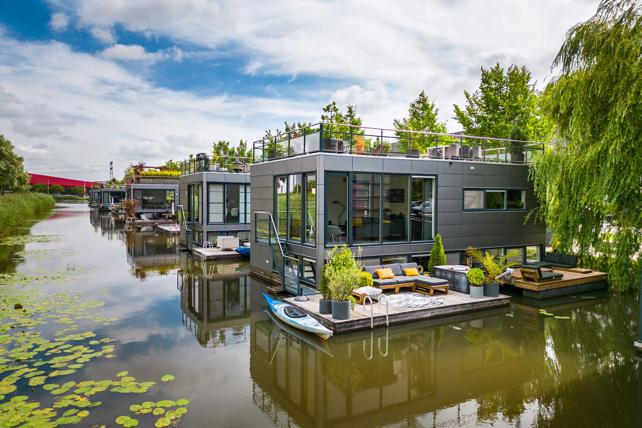 maison design sur l'eau Pays-Bas