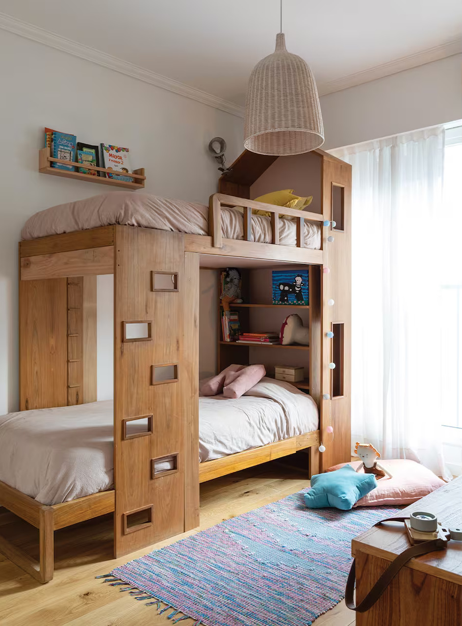 chambre lits superposés bois
