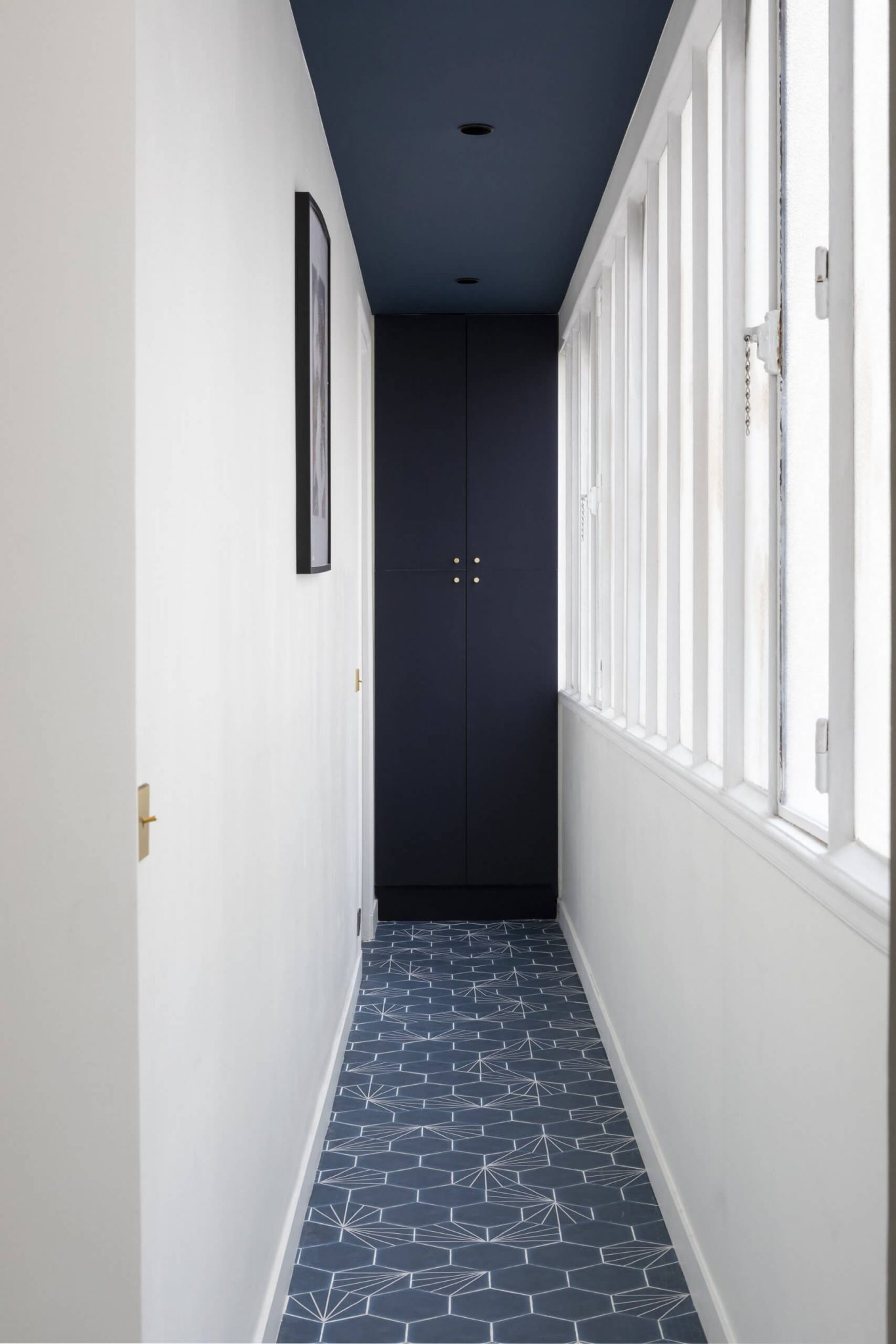 couloir carrelage dandelion bleu