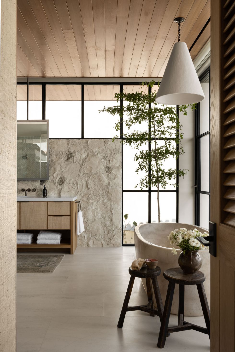 salle de bain décoration naturelle et design