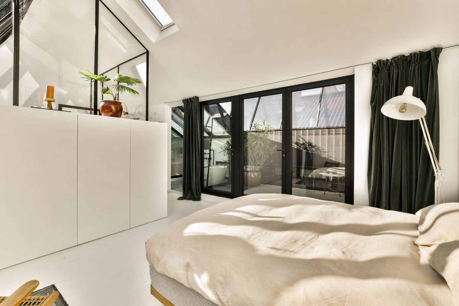 chambre avec terrasse maison loft Amsterdam