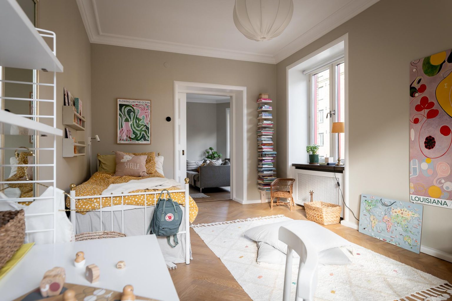 chambre enfant beige décoration scandinave